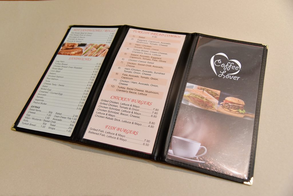 Transparent Plastic Restaurant Menus