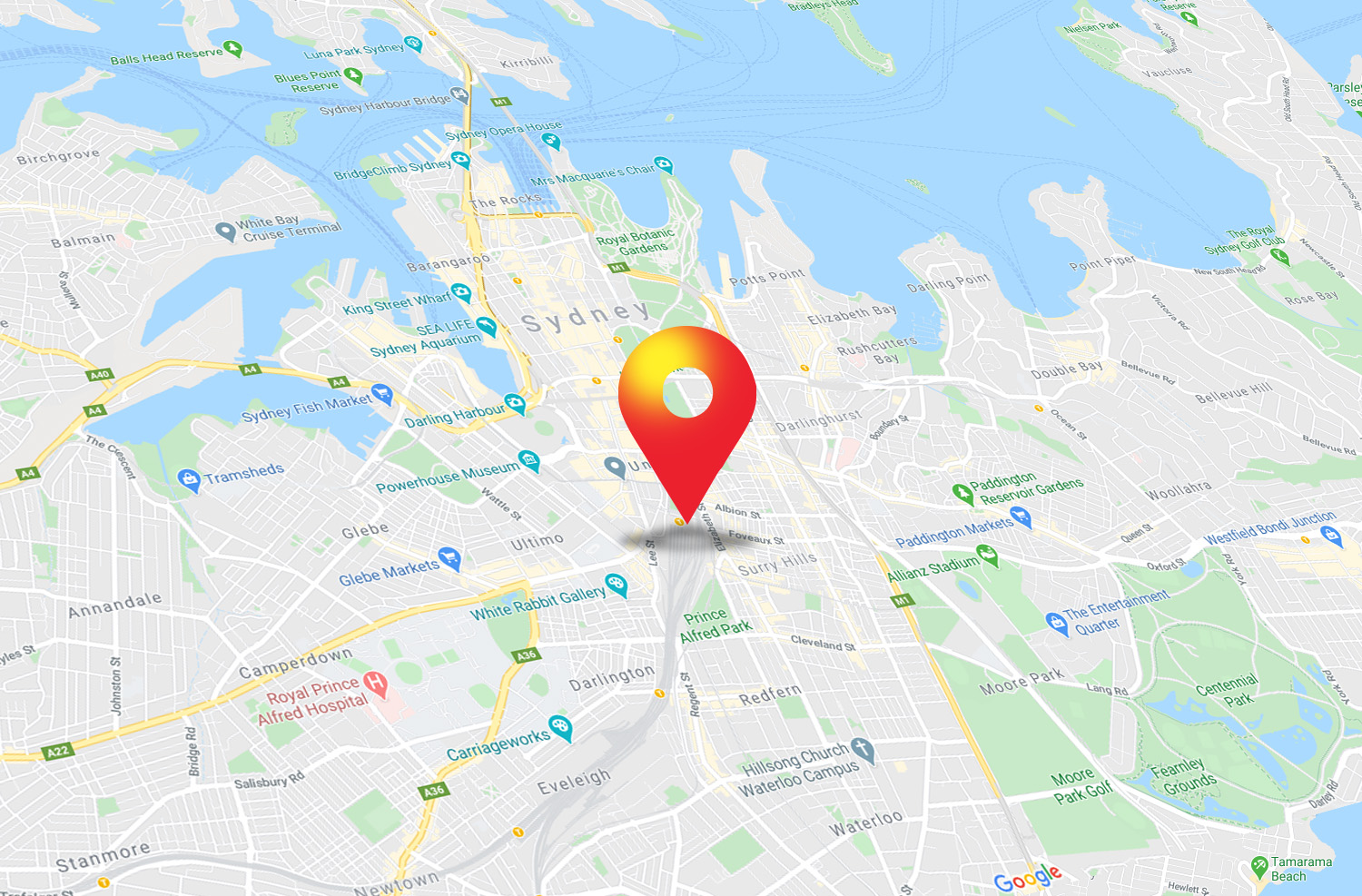 Google Map Sydney | RESPONSIVE WEB DESIGN