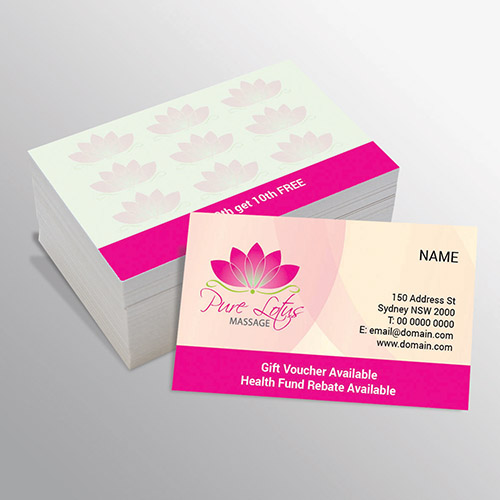 massage loyalty cards