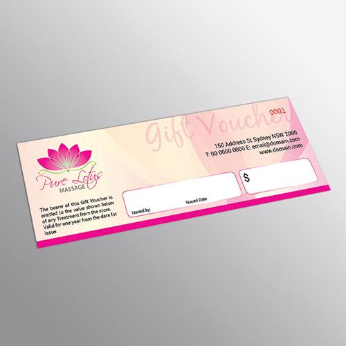 Massage Sydney Printing | Gift Voucher Printing Sydney | Web design