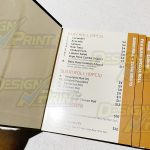 Custom Made Stylish Hardcover Table Menus inside