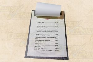 Hardboard Menu Board with Screw open