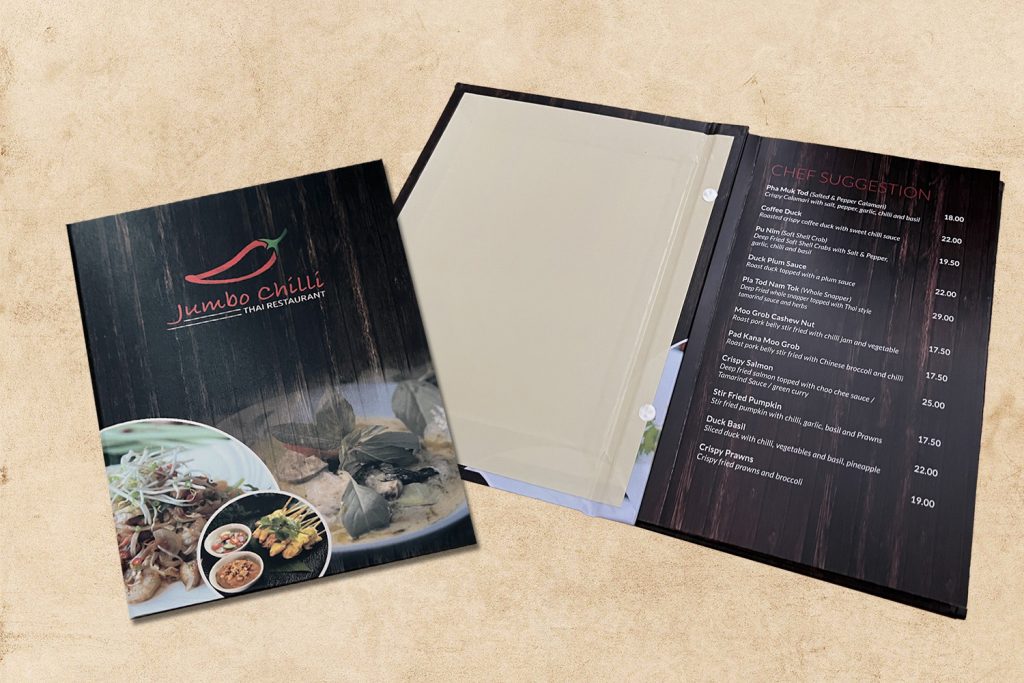 HARDCOVER INTERNAL HINGE MENUS HIDDEN INTERSCREW MENUS​