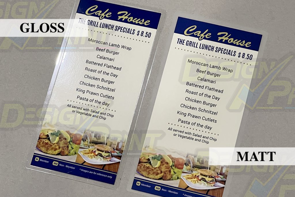 Laminating Pouches Restaurant Menus 02